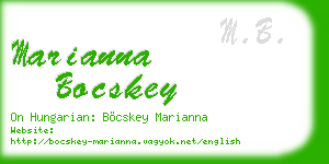marianna bocskey business card
