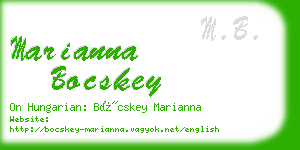 marianna bocskey business card